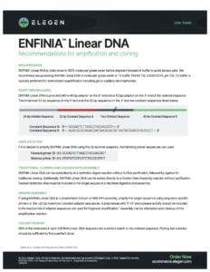 ENFINIA™ Linear DNA Amplification and Cloning Guide
