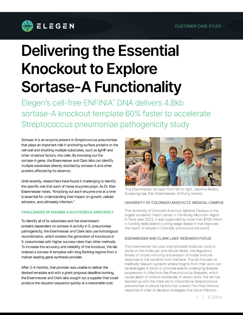 University of Colorado Anschutz Medical Center - Delivering the Essential Knockout to Explore Sortase-A Functionality