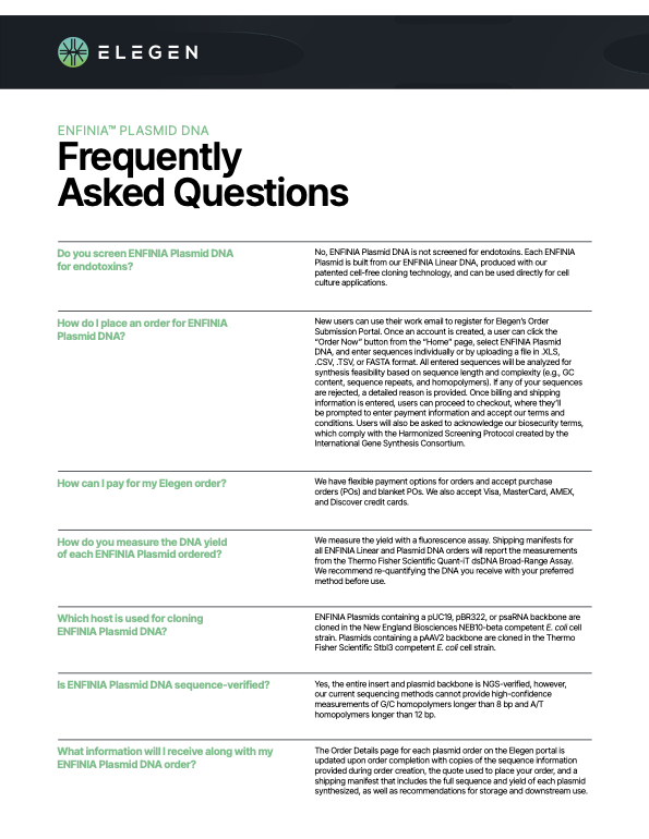 Plasmid FAQ