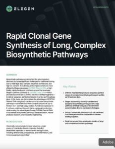 Application Note: Rapid Clonal Gene Synthesis of Long, Complex Biosynthetic Pathways