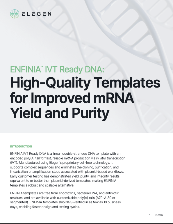 Datasheet for ENFINIA IVT Ready DNA