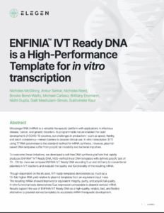 Whitepaper - ENFINIA™ IVT Ready DNA Internal Data
