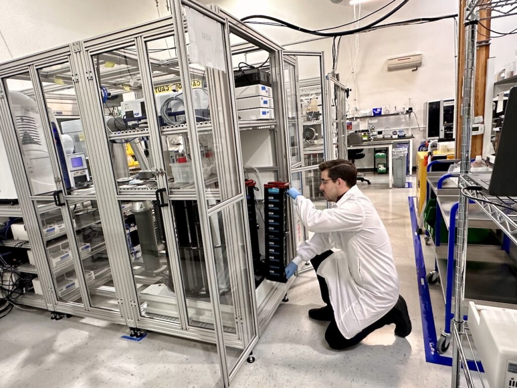 Workcell where DNA constructs are assembled.